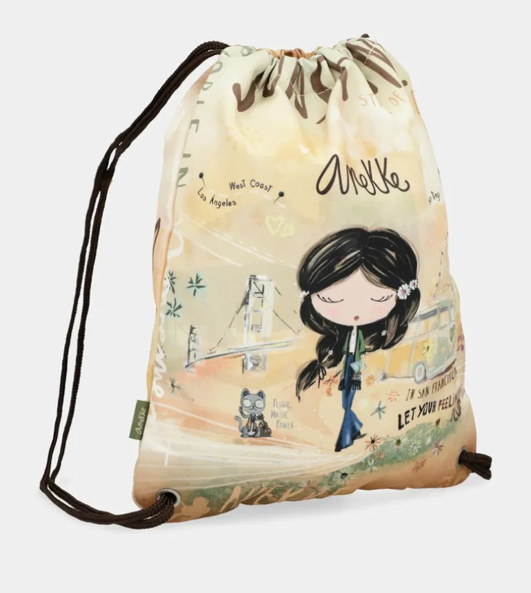 Best Sale Anekke Mochila Saco Tela Peace & Love