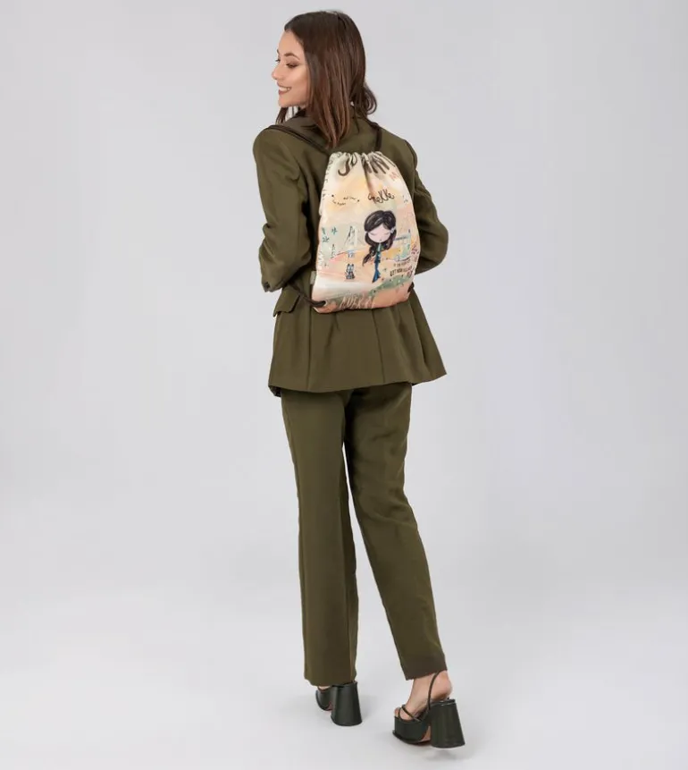 Best Sale Anekke Mochila Saco Tela Peace & Love