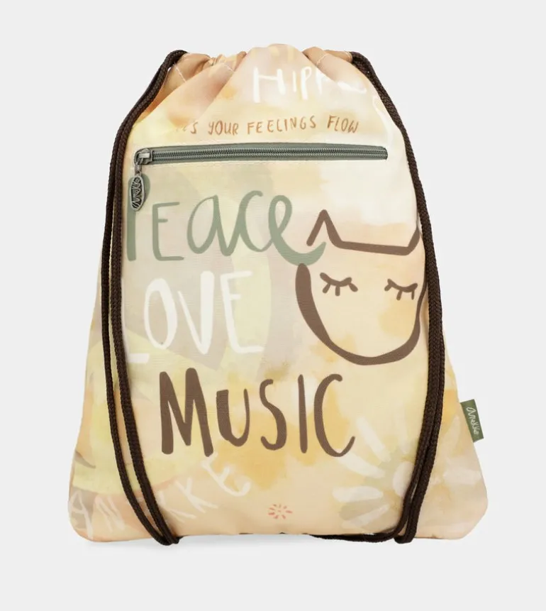 Best Sale Anekke Mochila Saco Tela Peace & Love