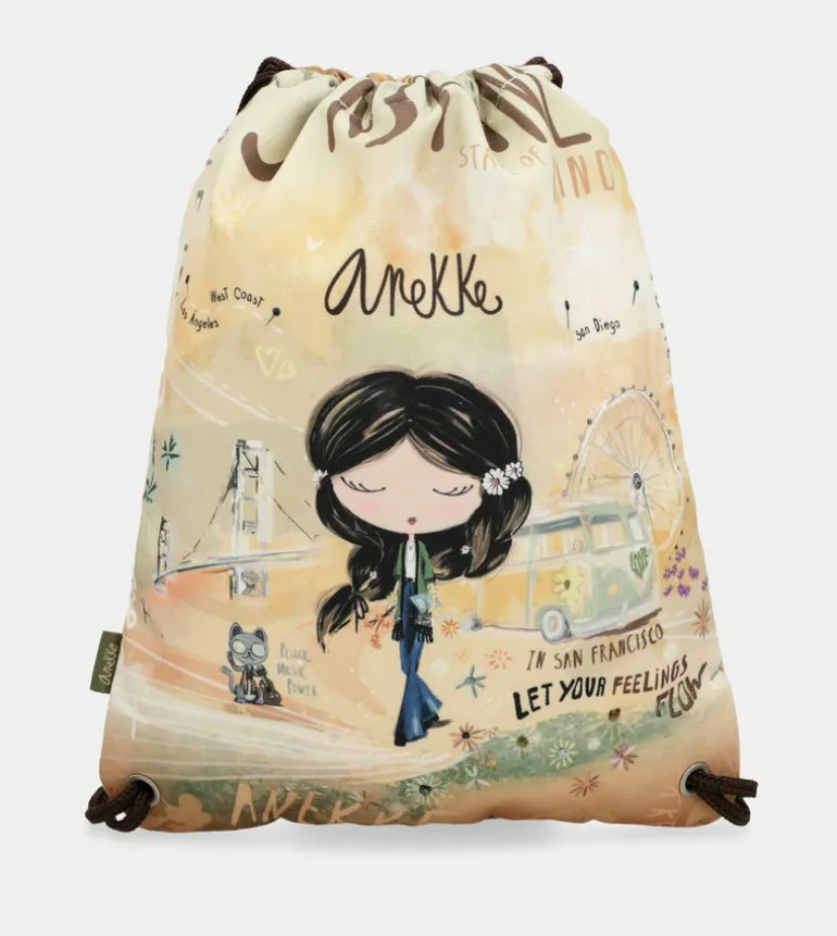 Best Sale Anekke Mochila Saco Tela Peace & Love