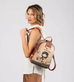Store Anekke Mochila Triple Compartimento Peace & Love Camel