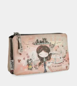 Store Anekke Monedero 3 Compartimentos Peace & Love Rosa