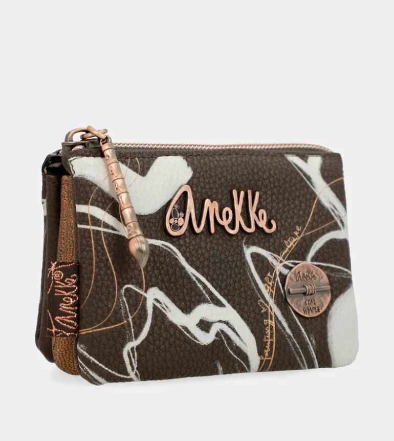 Shop Anekke Monedero 3 Compartimentos Marron Nature Shodo