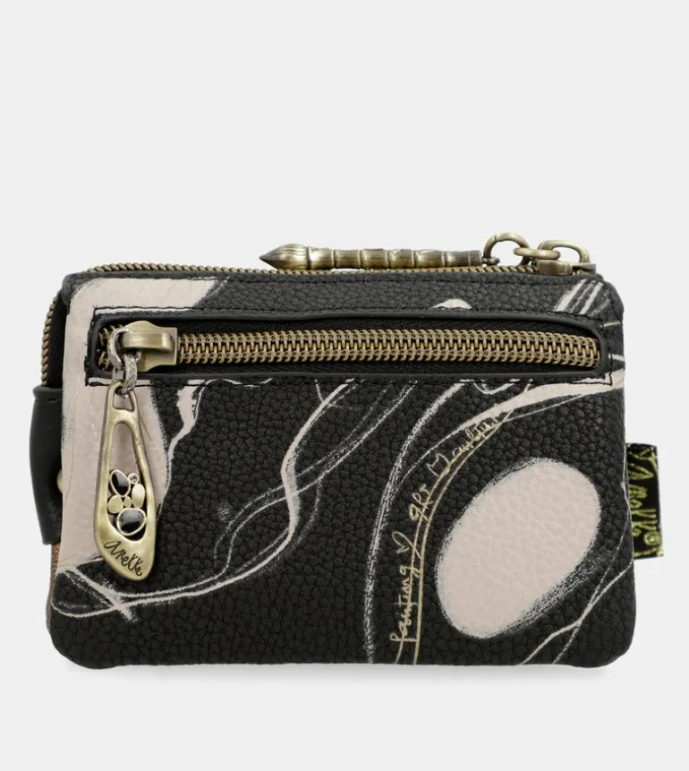 Cheap Anekke Monedero 3 Compartimentos Negro Nature Shodo