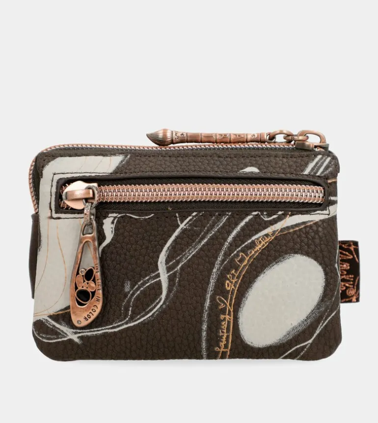 Shop Anekke Monedero 3 Compartimentos Marron Nature Shodo