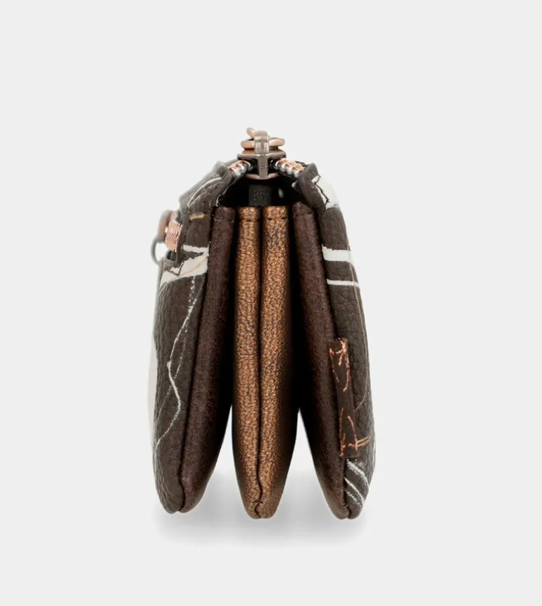Shop Anekke Monedero 3 Compartimentos Marron Nature Shodo