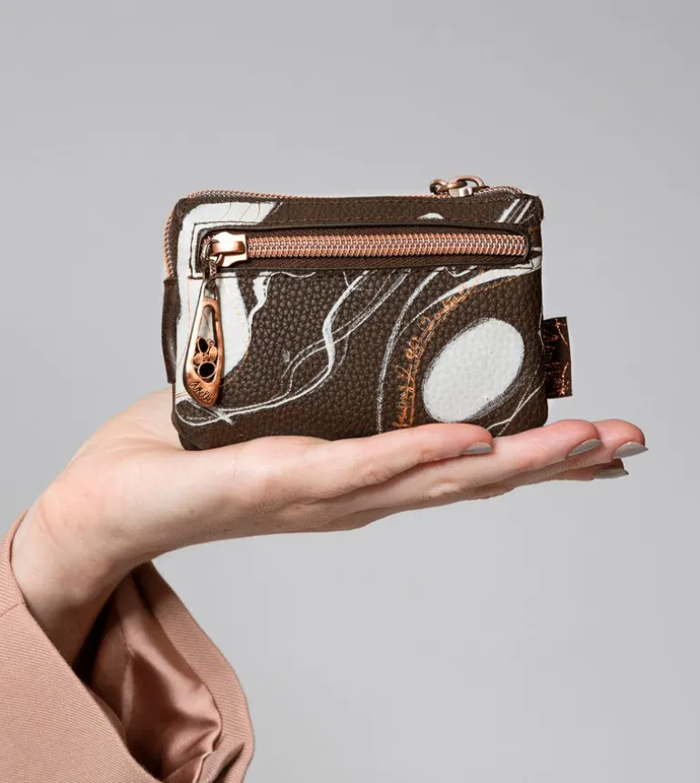 Shop Anekke Monedero 3 Compartimentos Marron Nature Shodo