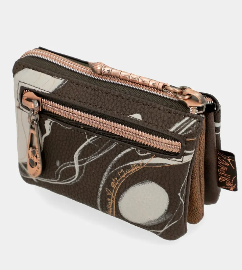 Shop Anekke Monedero 3 Compartimentos Marron Nature Shodo
