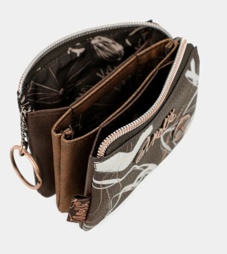 Shop Anekke Monedero 3 Compartimentos Marron Nature Shodo