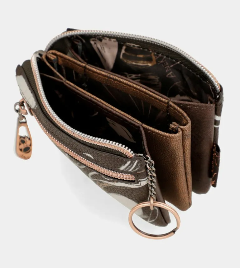 Shop Anekke Monedero 3 Compartimentos Marron Nature Shodo