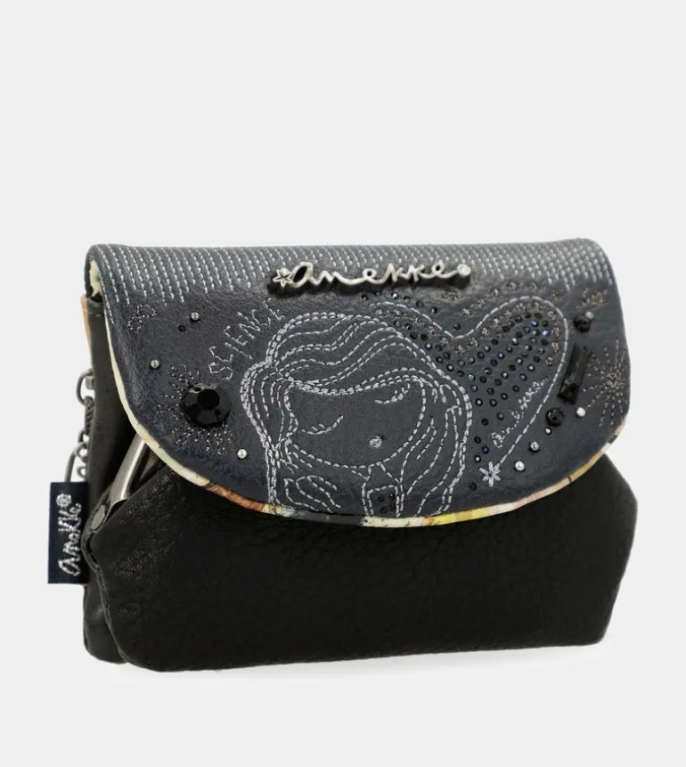 Cheap Anekke Monedero Con Solapa Azul Marino Studio