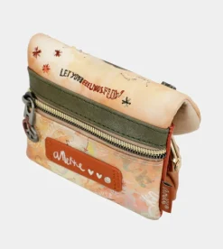 Store Anekke Monedero Con Solapa Peace & Love Camel