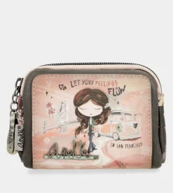 Best Sale Anekke Monedero Pequeno Peace & Love Rosa