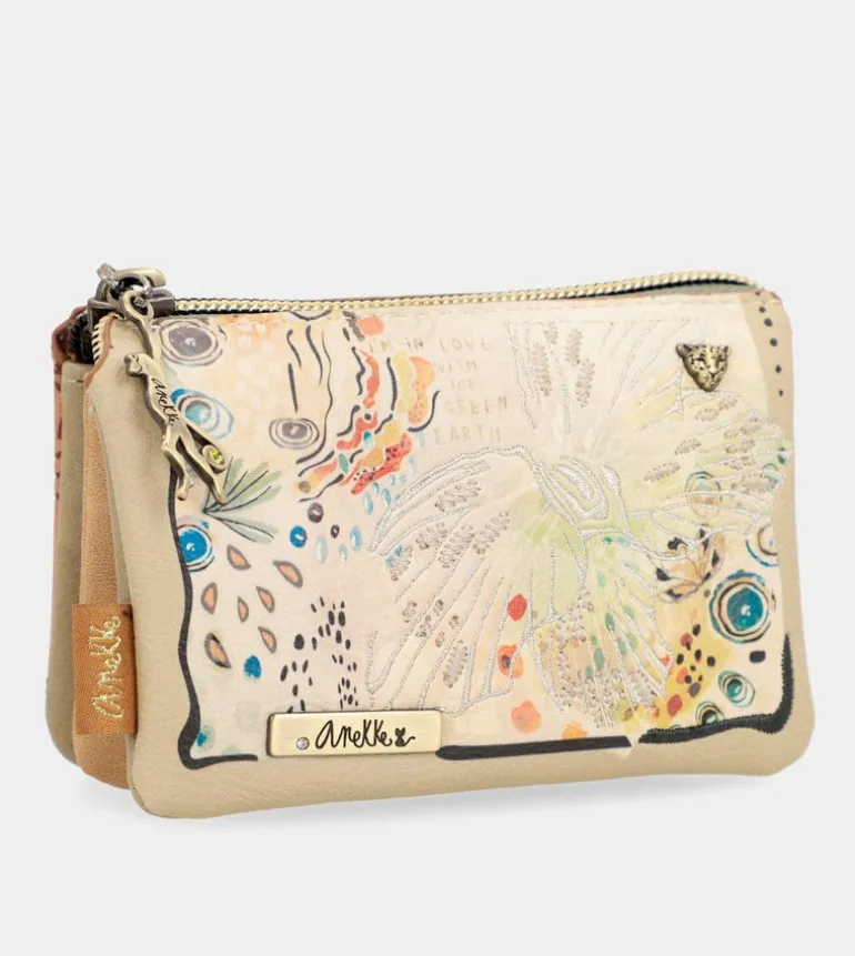 Cheap Anekke Monedero Triple Compartimento Butterfly