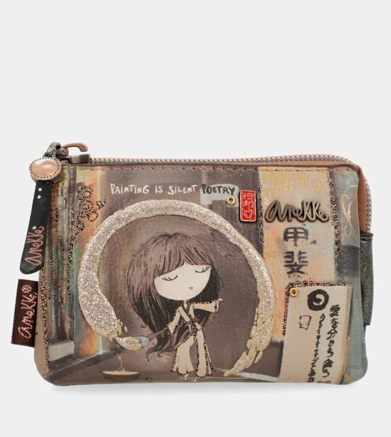 Outlet Anekke Monedero Triple Compartimento Shoen