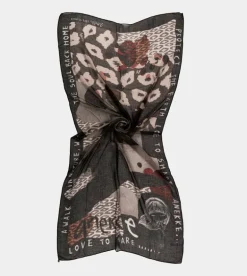 New Anekke Panuelo Negro Estampado Amazonia