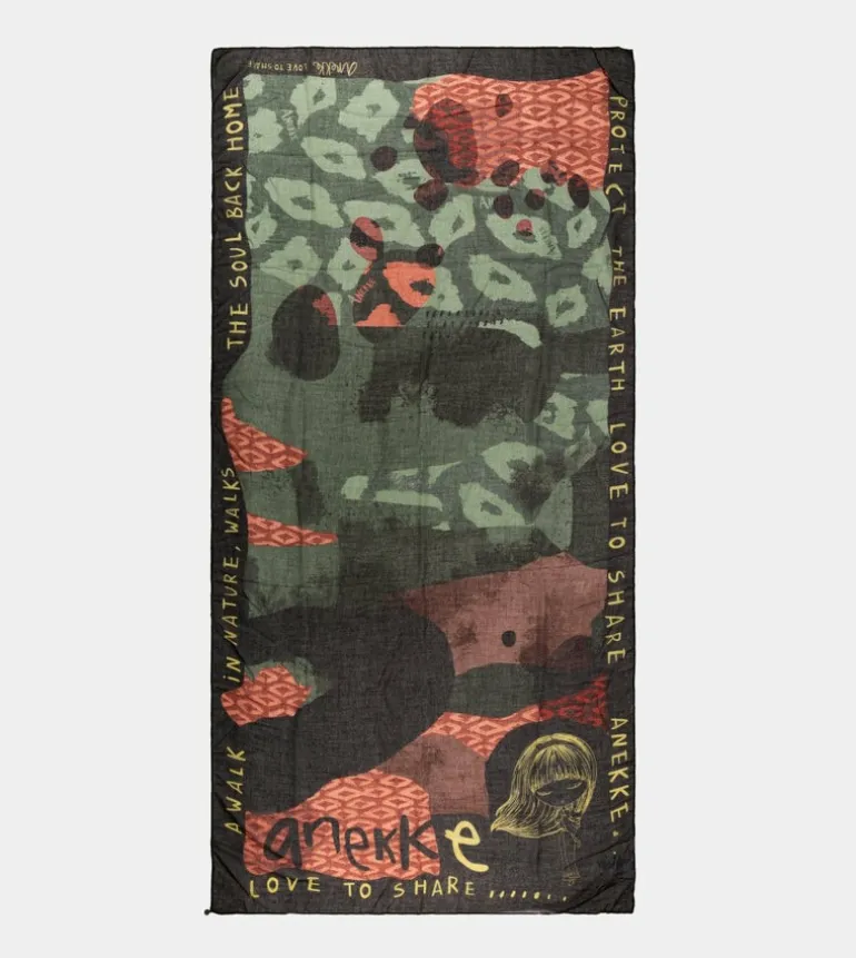 Outlet Anekke Panuelo Verde Estampado Amazonia