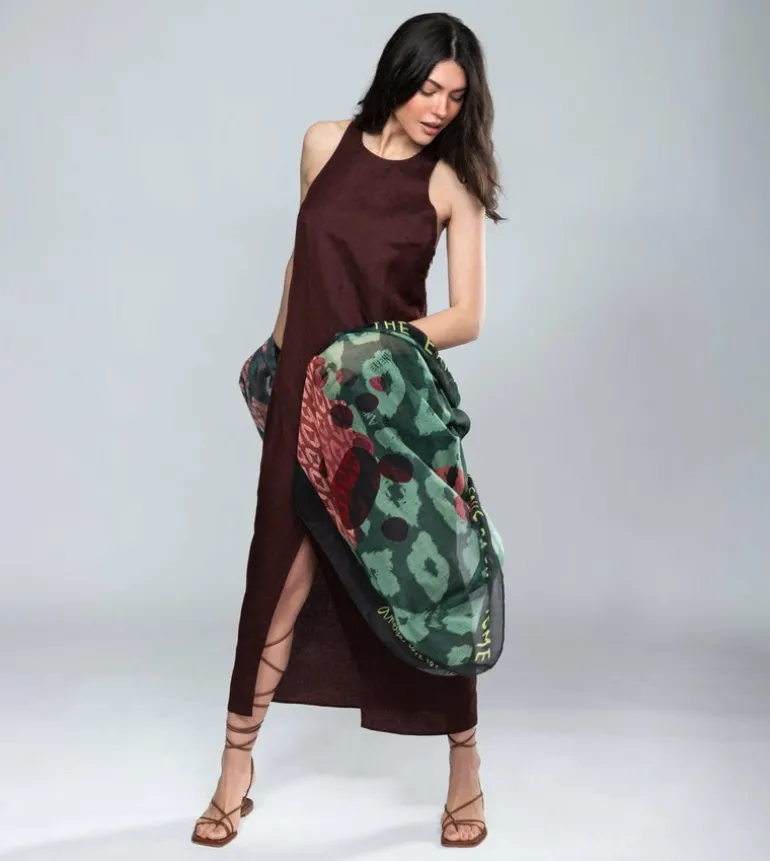 Outlet Anekke Panuelo Verde Estampado Amazonia
