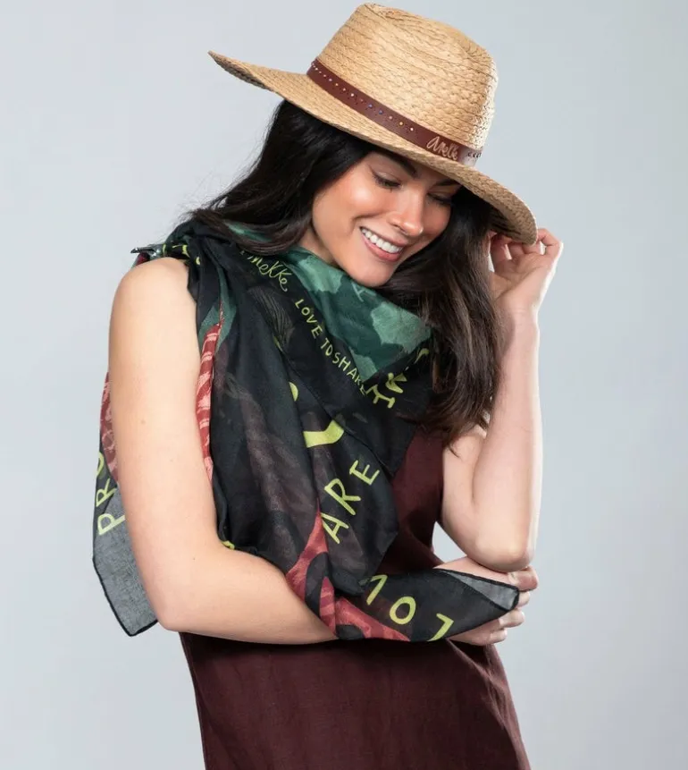 Outlet Anekke Panuelo Verde Estampado Amazonia