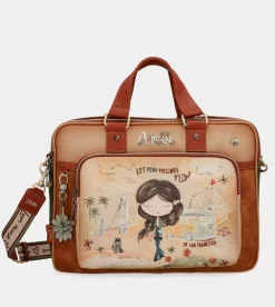 Outlet Anekke Portadocumentos Peace & Love Camel