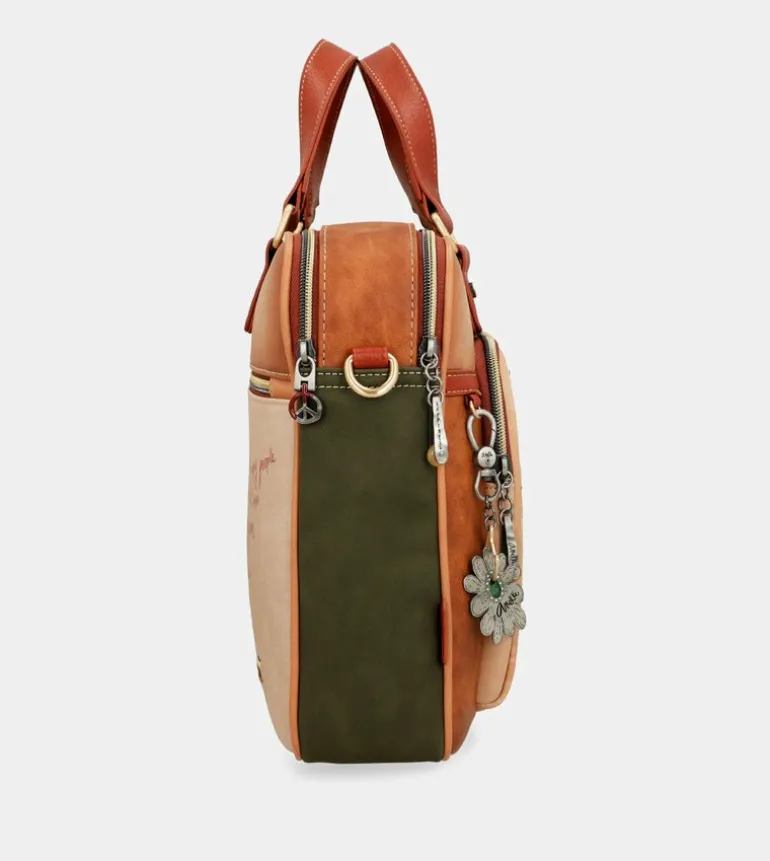 Outlet Anekke Portadocumentos Peace & Love Camel