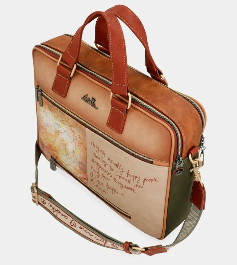 Outlet Anekke Portadocumentos Peace & Love Camel