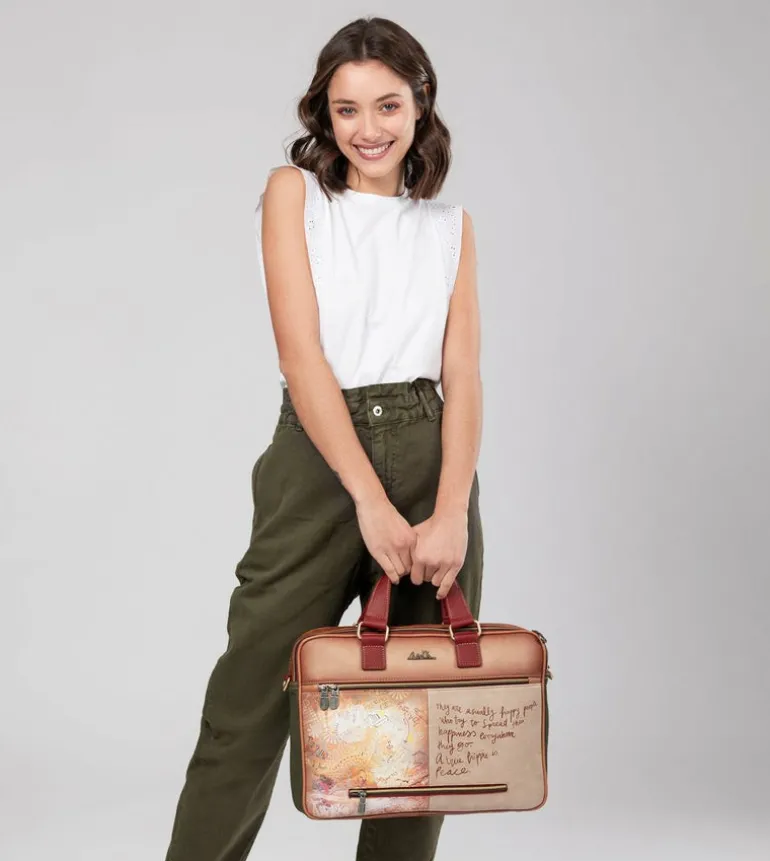 Outlet Anekke Portadocumentos Peace & Love Camel