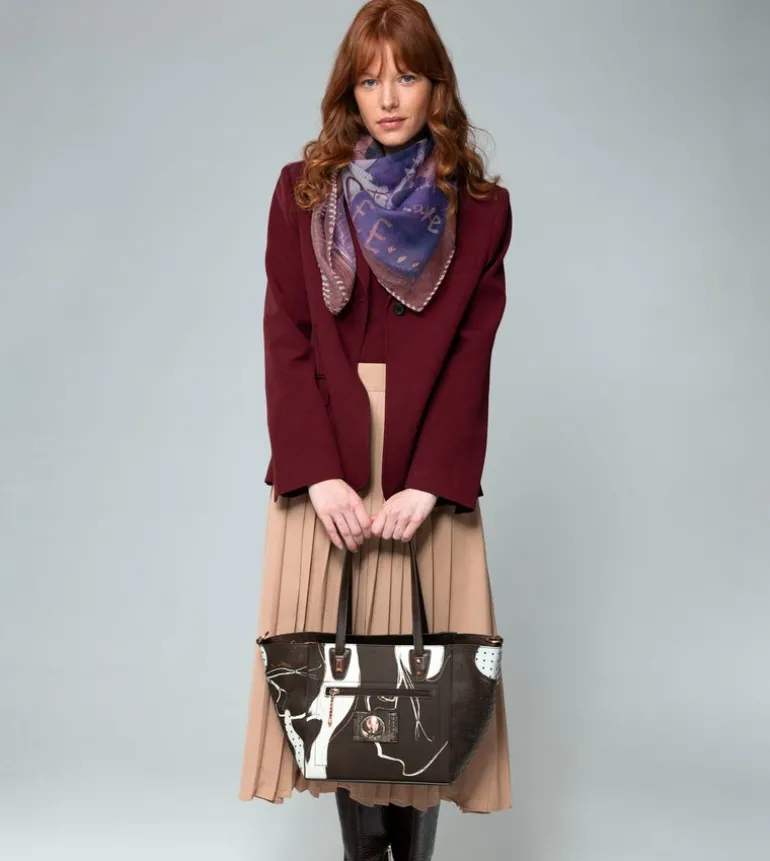 Hot Anekke Shopper Grande Marron Nature Shodo