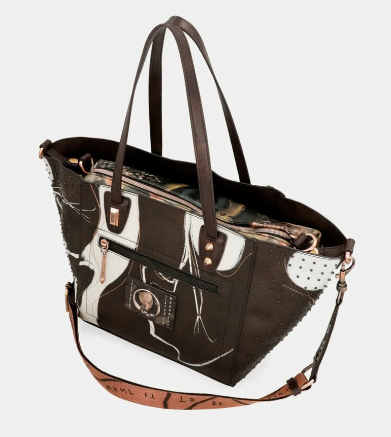 Hot Anekke Shopper Grande Marron Nature Shodo