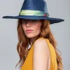 Online Anekke Sombrero Rafia Azul Marino