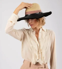 Discount Anekke Sombrero Rafia Combinado