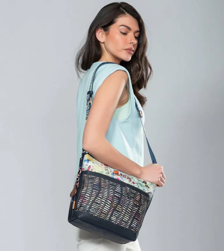 Clearance Anekke Tote Con Bandolera Azul Marino Nature Pachamama