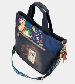 Clearance Anekke Tote Con Bandolera Azul Marino Nature Pachamama