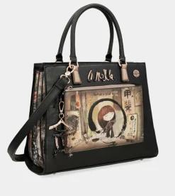 Store Anekke Tote Negro Con Bandolera Shoen
