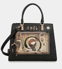 Store Anekke Tote Negro Con Bandolera Shoen