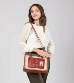 Best Sale Anekke Tote Peace & Love Camel