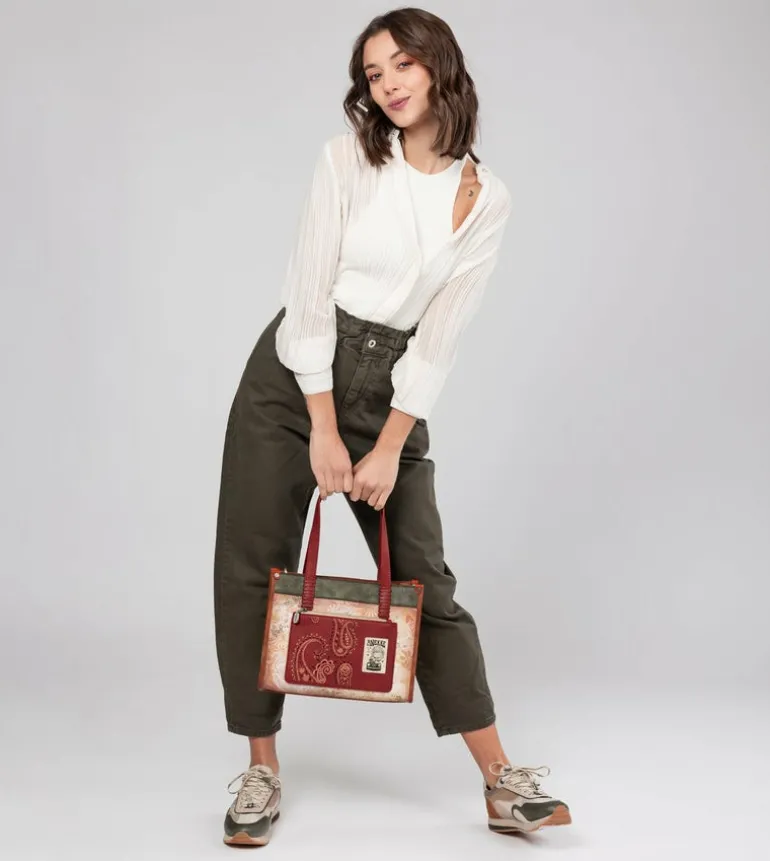 Best Sale Anekke Tote Peace & Love Camel