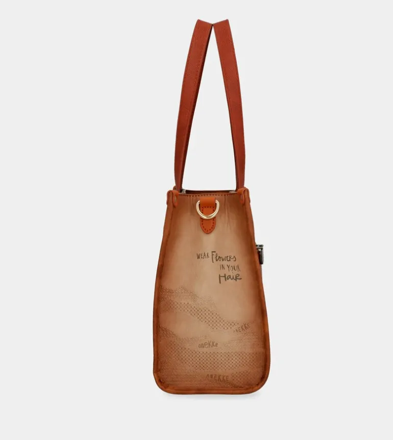 Best Sale Anekke Tote Peace & Love Camel