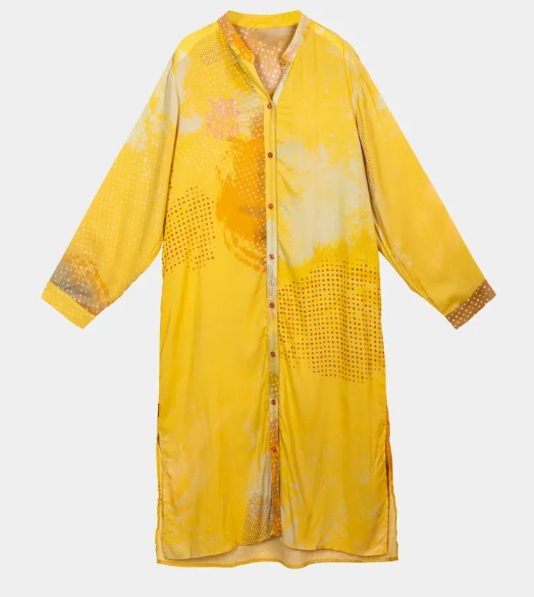 New Anekke Vestido Camisero Amarillo
